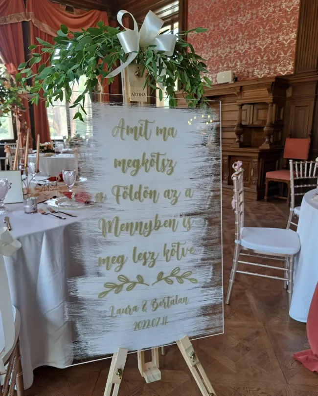 Kalligrafikus plexi táblák