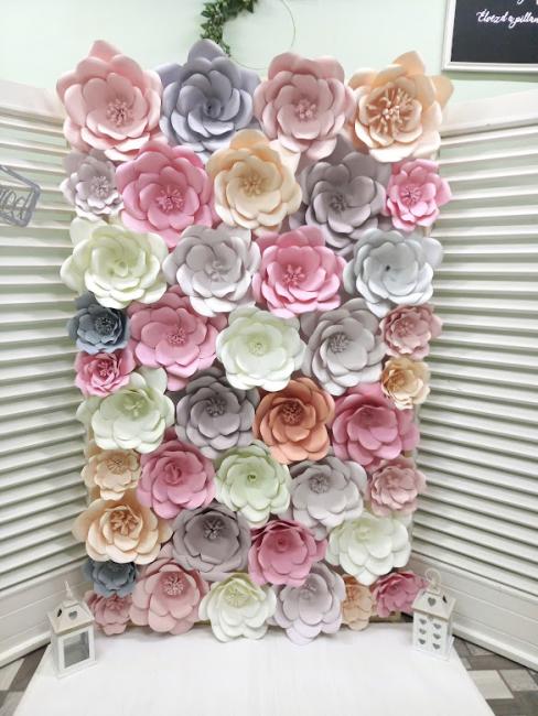 Papírvirág fotófal