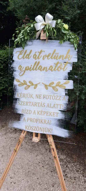 Plexi fotós tábla